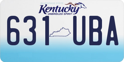KY license plate 631UBA