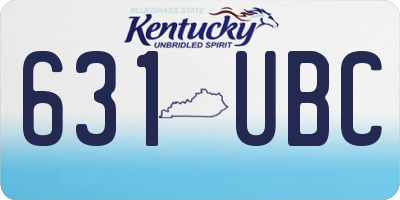 KY license plate 631UBC