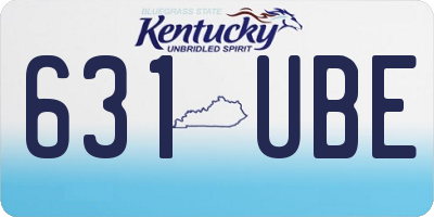 KY license plate 631UBE