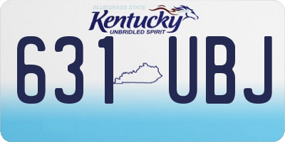 KY license plate 631UBJ