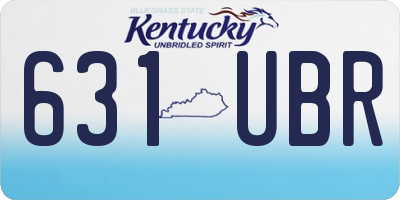 KY license plate 631UBR