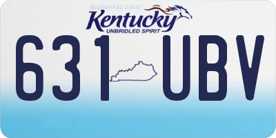 KY license plate 631UBV
