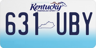 KY license plate 631UBY