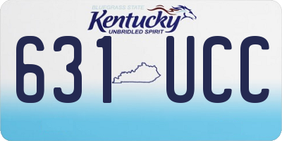 KY license plate 631UCC