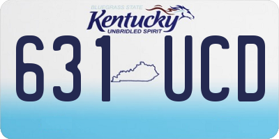 KY license plate 631UCD