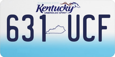KY license plate 631UCF