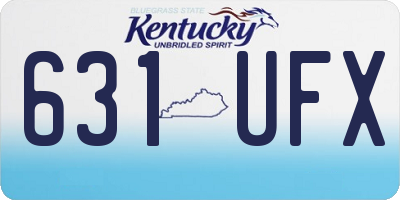 KY license plate 631UFX