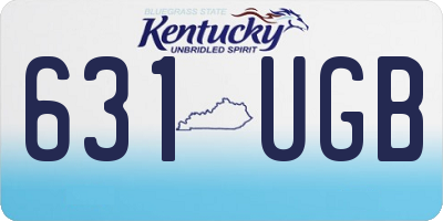 KY license plate 631UGB