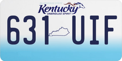 KY license plate 631UIF