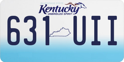 KY license plate 631UII