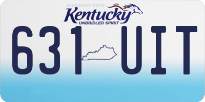 KY license plate 631UIT