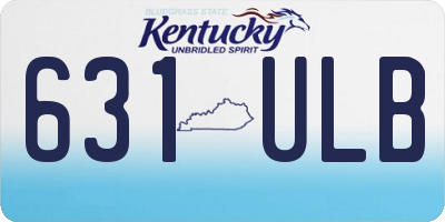 KY license plate 631ULB