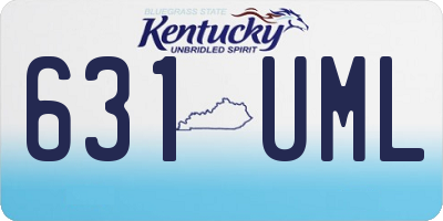 KY license plate 631UML