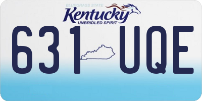 KY license plate 631UQE