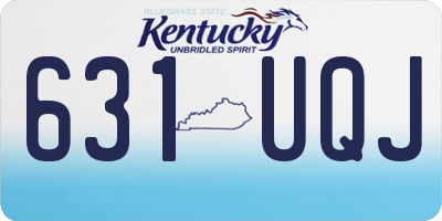 KY license plate 631UQJ