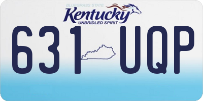 KY license plate 631UQP