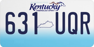 KY license plate 631UQR