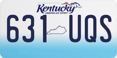 KY license plate 631UQS