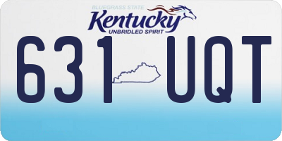 KY license plate 631UQT