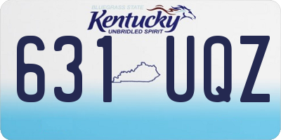 KY license plate 631UQZ