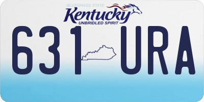 KY license plate 631URA
