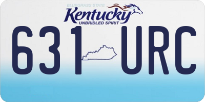 KY license plate 631URC