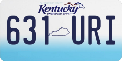 KY license plate 631URI