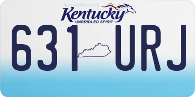 KY license plate 631URJ