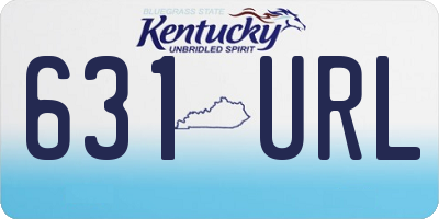 KY license plate 631URL
