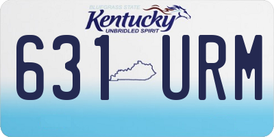 KY license plate 631URM
