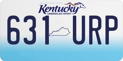 KY license plate 631URP