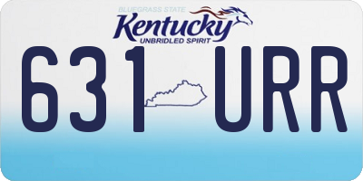 KY license plate 631URR