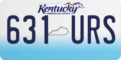 KY license plate 631URS