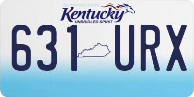 KY license plate 631URX