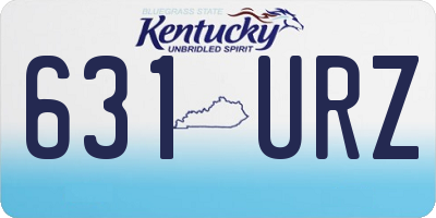 KY license plate 631URZ