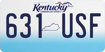 KY license plate 631USF