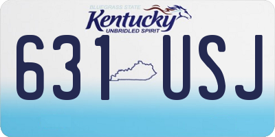 KY license plate 631USJ