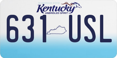 KY license plate 631USL