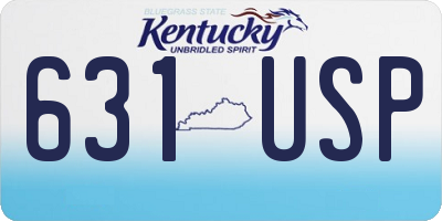 KY license plate 631USP