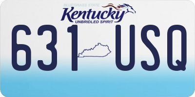 KY license plate 631USQ