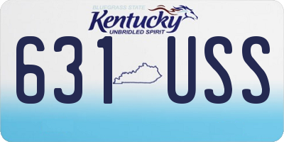 KY license plate 631USS