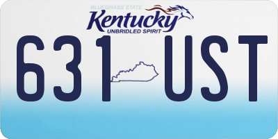 KY license plate 631UST