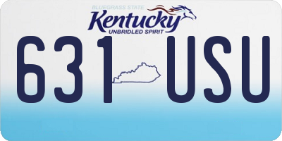 KY license plate 631USU