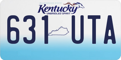 KY license plate 631UTA