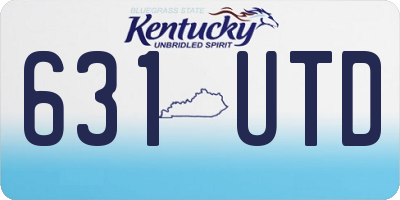 KY license plate 631UTD