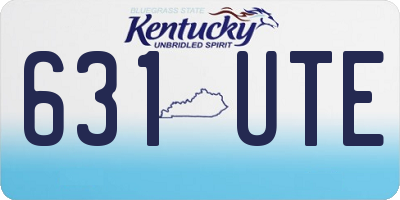 KY license plate 631UTE