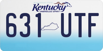 KY license plate 631UTF