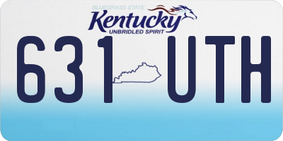 KY license plate 631UTH
