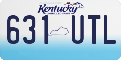 KY license plate 631UTL