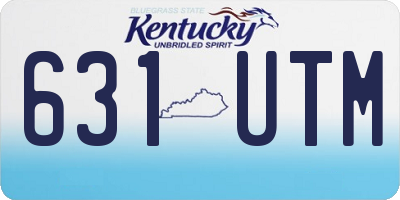 KY license plate 631UTM